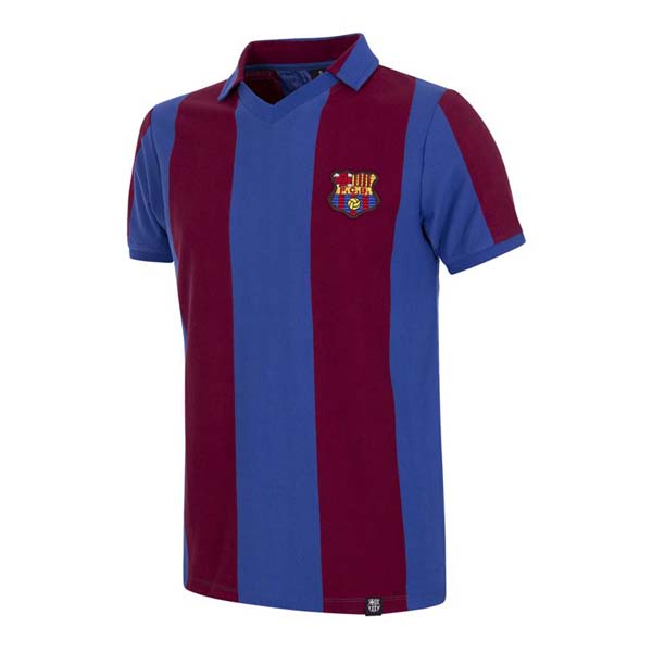 Camiseta Barcelona 1ª Retro 1980 1981 Azul Rojo